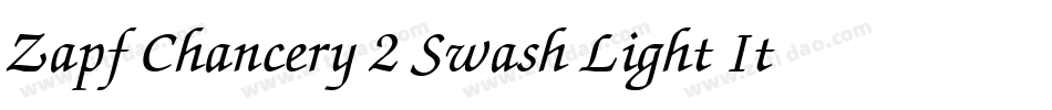 Zapf Chancery 2 Swash Light Italic字体转换